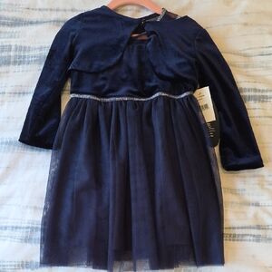 Charming Navy Kids Formal Dress